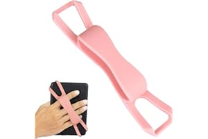 ZhaoCo Universal Antideslizante de Silicona Correa de Mano Dedo Agarre Soporte para 6-8" Kindle eReaders Fire Tableta - Kobo/Voyaga/Lenovo/Sony Kindle E-Book Tablet (Rosa (Nueva versión))