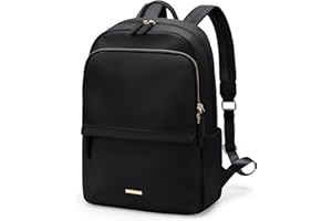 ‎GOLF SUPAGS GOLF SUPAGS Laptop-Rucksack für Damen, schmale Computertasche, für Arbeit, Reisen, College, Schule, Rucksack, Geldbörse, passend für 15.6 Zoll Notebooks (Schwarz)
