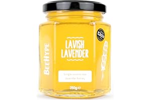 BeeHype Lavish Lavender - 100% Pure Raw Honey with Natural Enzymes, Vitamins, Minerals and Antioxidants - 250g