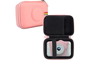 Leayjeen Fundas para Cámara Digital para Niños Compatible con Selvim/ShinePick/ShinePick/WOWGO/Vatenick/ITSHINY/Gofunly, Navidad Cumpleaño Juguetes de para niños y niñas (Solo Funda) Rosa