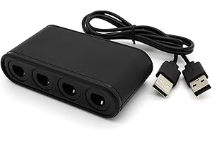 SK Games 4 Port Gamecube Controller Adapter Konverter für Nintendo Switch/Wii U und PC USB