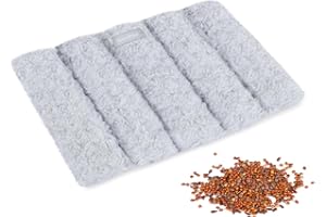 SuzziPad Microwave Heating Pad, 8 x 12” Reusable Moist Heating Pads for Cramps, Joint Pain Relief, Arthritis, Sore Muscle, Heat Pad for Shoulder, Knee, Abdominal and Back (Rose Grey)