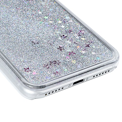 Badalink Iphone7 Slimcase H  lle PC Treibsand Fl  ssige Sterne Star Weich Flexibel Einteilige Handyh  lle Soft Leicht Sto  stangen Case Silbrig