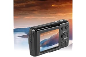 FOLOSAFENAR Videocamera digitale, piccola videocamera 16 MP 720P 30 FPS, fotocamera digitale HD con zoom 4X, portatile e leggera, per casa e viaggi (nero)