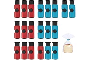 HIKPACKER 20 Stück Verschlussclips, Verschlüsse für Gefrierbeute, Verschlussklammern für Tüten, Gedrückt Verschlussklammern Clips für Tüten, Tüten Verschluss für Zuhause Küche Büro Gefrierbeutel Clips