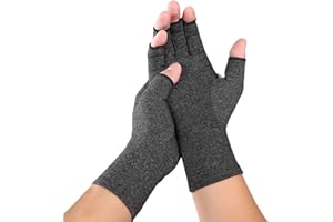 COYUN 1 Paires Gants De Compression Hommes Femmes,Gants Arthrose Sans Doigts Pour La Frappe Et Le Travail Quotidien,Pour Arthrite, Tendinite,Soulagement De La Douleur Rsi,Syndrome Du Canal Carpien (M)