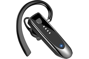 Atheewon Bluetooth Headset Wireless Freisprech Telefon mit Headset Mikrofon V5.4 Freisprech-Bluetooth-Ohrhörer mit 20 Std Sprechzeit, 180 Std Standby, Handy für Business/Büro/Autofahren, Tiefschwarz