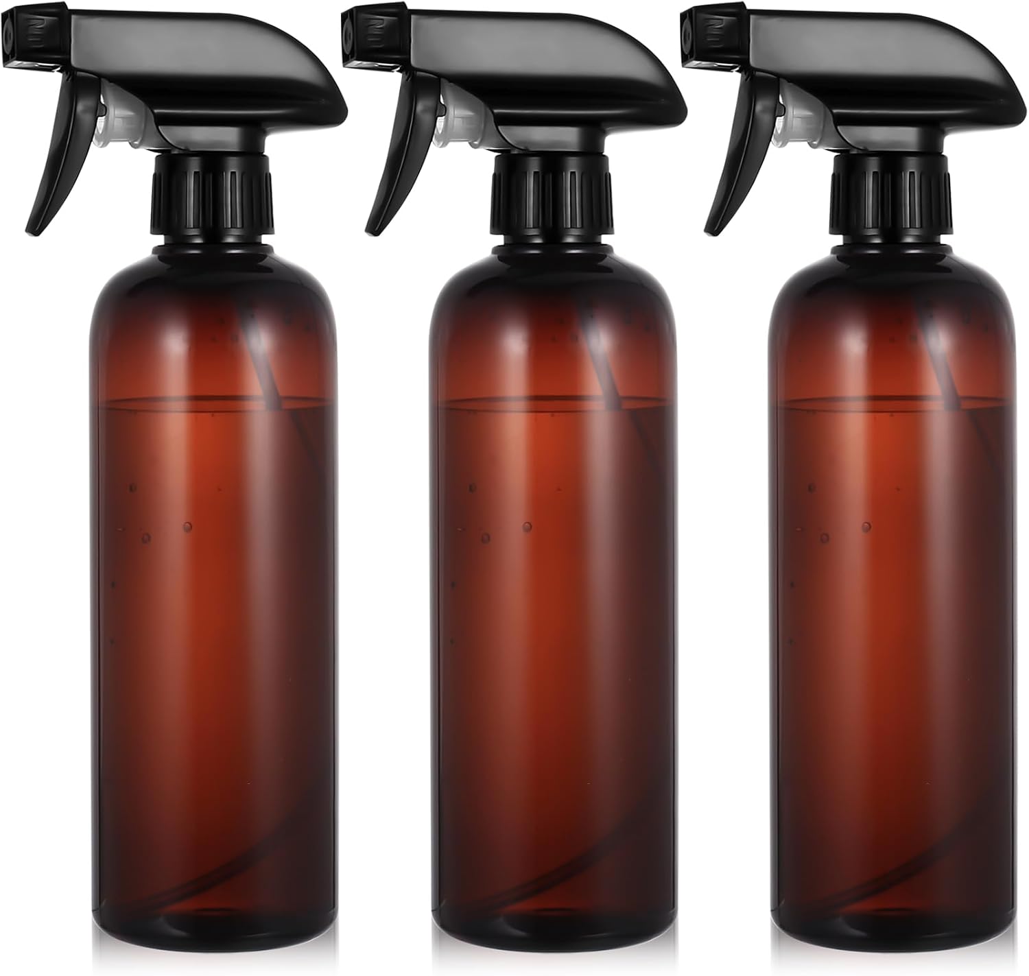 HAOCHEN 3 Pcs 500ml Botellas de Spray Vacías, Botella Spray Pulverizadores de Plantas, Botellas de Agua de Pulverización de Plástico para Limpieza de Cocina Jardinería Peluquería Plantas(Marrón)