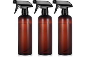 HAOCHEN 3 Pcs 500ml Botellas de Spray Vacías, Botella Spray Pulverizadores de Plantas, Botellas de Agua de Pulverización de Plástico para Limpieza de Cocina Jardinería Peluquería Plantas(Marrón)
