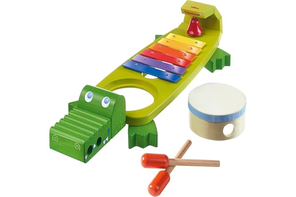 HABA - Jeux d'instruments et de Musique - Xylophone - Crocodile Musical - 2 Ans et Plus - 302566