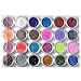 Ayliss® 24Colours Nail Art Glitter Powder Dust Shimmer Tips Decoration