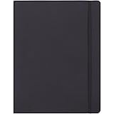 Amazon Basics - Taccuino a righe con copertina morbida, formato XL, 25 x 20 cm, Nero