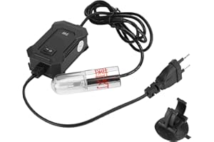 JOROBURO Lampada Sommergibile UV Disinfettante 3 W per Acquario con Timer, Pulita Impermeabile Trasparente