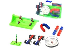 MUCHENG Labs Junior Science Magnet Set Including Bar Ring Horseshoe Compass Magnets for For Education Science Experiment, Student Intelligence Development