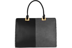 CRAZYCHIC - Sac à Main Femme Grande Taille - Cabas Fourre-Tout Cuir PU Porté Epaule Bandoulière Fille -Tote Shopper Format A4 Cours Travail Ville Business Scolaire Elégant Chic Tendance - Gris