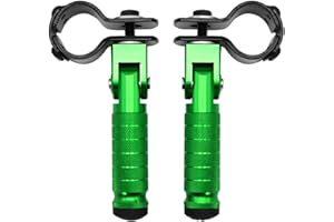 Rooeling Foot Pegs - Metal Rear Foot Peg Rests 1 Pair | Foldable Motorbike Frame Foot Pegs for Passenger, Bicycles, Scooters, Motorbikes