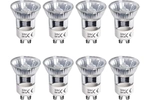 DoRight Lampa halogenowa GU10 35 W ciepła biel 2700 K ściemniana żarówka reflektorowa 120° szeroki kąt świecenia Mini GU10 żarówki halogenowe 360 lm AC 220-240 V (opakowanie 8)