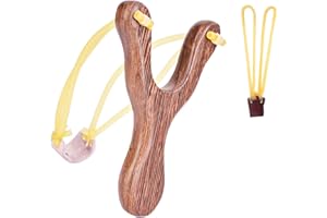 ‎LUCKAIDE luckaide Steinschleuder, Holz Zwille, Slingshot, Einstellbar Schleuder Zwille mit 1 Ersatzgummi, Holz Schleuder für Outdoor Sportarten mit Starker Gummiband
