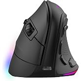 Mars Gaming MM-SK, Ergonomic Tri-Mode Vertical Wireless Gaming Mouse, RGB Chroma Lighting, Pixart 8400DPI Optical Sensor, Hua