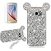 Price comparison product image Ultra Thin Slim Crystal Case for Samsung Galaxy S7 Edge, Girlyard Rhinestone 3D Diamond Bling Sparkle Shiny Cartoon Cute Mouse Ears Case Anti-Scratch Protective Cover Case with Neck Strap Lanyard for Samsung Galaxy S7 Edge -- Silver