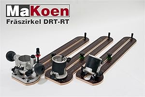 MAKOEN Fräszirkel Kreisschneider passend für Oberfräse Makita DRT50 RT0700 2,4cm bis 104,2cm inkl. Schrauben Griff drehbar Frässchablone