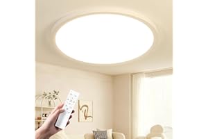 OTREN Plafon LED Techo Regulable 52W 50CM con Mando, Modo Nocturno y Memoria, 3000K–6500K, IP44 Impermeable Lámpara de Techo para Dormitorio, Salón, Cocina y Baño
