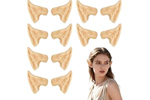 EUPSIIU 6 Paar Elfenohren, Latex Elfenohr Goblin Ohren,Fairy Pixie Elf Ohren für Kinder und Erwachsene, für Halloween Weihnachten Karneval Cosplay Verkleidung Zubehör Party Requisiten (Beige)