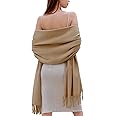 RIIQIICHY Ladies Scarves Pashmina Shawls and Wraps for Women Wedding Scarfs for Women Winter