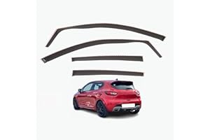 AIRFLUX Lot de 4 déflecteurs d'air compatibles avec Renault Clio MK4 5 portes Hatchback 2013 2014 2015 2016 2017 2018 2019