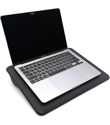 LAPGEAR Thuiskantoor Schootbureau - Linkshandig - met muismat, apparaatrand en telefoonhouder - wit marmer - geschikt voor laptops tot 15,6 inch - stijlnr. 91411