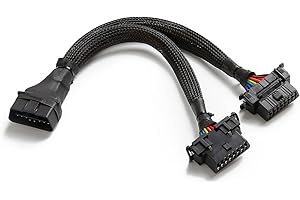 ‎BBFLY bbfly-B6 OBD II OBD2 16 Pin Verlängerung Male auf Dual Female Verlängerungskabel Adapter (30cm)