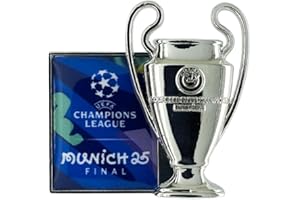 AM BALL COM Amball - Broche officielle de la Ligue des champions de l'UEFA « Munich 25 Final » - Édition limitée à collectionner de la légendaire Coupe de la Ligue des Champions - Souvenir de la finale 2025