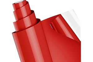 YOOLLY Heat Transfer Vinyl, 12" x 5ft Iron On Vinyl PU for Fabric, DIY T-Shirt, Clothing, Pillows Fabric, Hats, Bags and Other Textiles (Red)