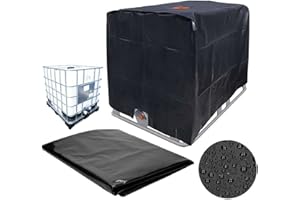 LdawyDE bache cuve 1000l, Couverture IBC Couverture de réservoir deau IBC Seau Tonne extérieur Housse Protection Anti-Pluie pour réservoir deau Anti-poussière étanche pour conteneur IBC 1000l
