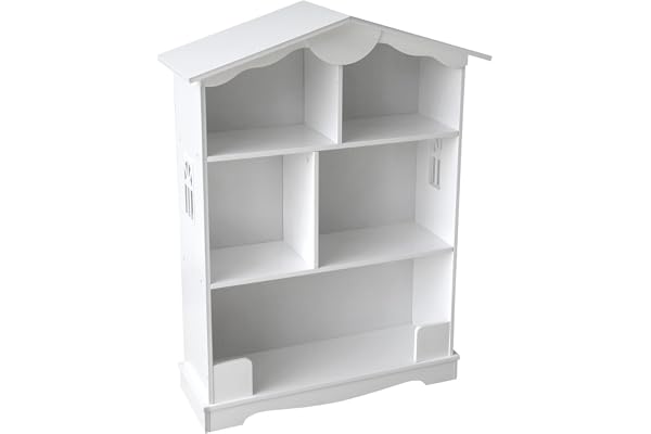 Leomark Förvaringshylla för Barn i Trä 101 cm, för Böcker och Leksaker, Vit | Funktionell design, hållbar konstruktion, för barnrum, för lekrum, praktisk förvaring, säker konstruktion, solid konstruktion
