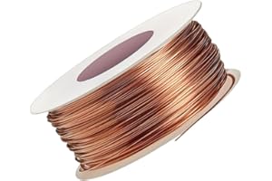 Dulynva Fil de Cuivre Pur Diamètre 1mm Longueur à 20m Souple Fil de Cuivre Nu pour Électroculture Jardinage Culture Plantes Légumes Soudure Artisanat Bijoux Solénoïde