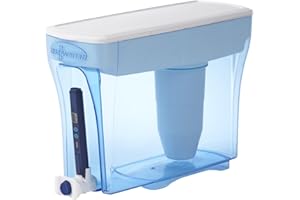 ZeroWater Dispenser Acqua Filtrata a 5 Fasi da 5,4 L - Distributore Acqua con Certificazione NSF - Riduce la Presenza di Piombo PFOA/PFOS e Altri Metalli Pesanti - Bianco e Blu