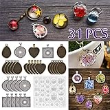 cabochon setting ❤️ 3D Vergrößerungseffekt: Das Glas Cabochons lassen Ihr Bild oder Foto wie 3D Effekt ausgesehen. Und Sie können auch getrocknete Blumen oder Glitzer hinzufügen, um Ihren exklusiven Anhänger zu kreieren.