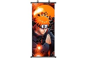 ZPPLD Naruto Poster enroulable, grand poster de manga Naruto Pain, tissu pour décoration murale 70 x 30 cm