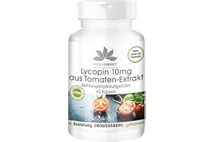 ‎HERBA DIREKT Lycopin Kapseln 10mg - 60 Kapseln - hochdosiert - aus Tomaten-Extrakt - vegan | HERBADIREKT by Warnke Vitalstoffe - Deutsche Apothekenqualität