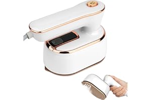 AUAUY Fer à repasser de voyage, 1000 W vapeur, 2 modes, chauffage rapide 20s, 100 ml - blanc
