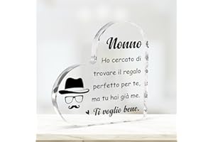 FAJUXIS Festa Del Papa Idee Regalo Regalo Nonno Regalo Natale Nonno,Regalo Nonno Compleanno, Festa Della Nonni Idee Regalo, Regalo per Nonno, Regali Nonno, Regali per Nonno, Acrilica per Nonno