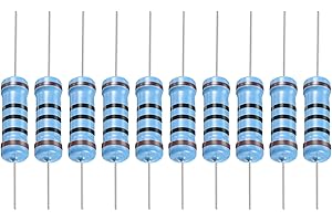 YOKIVE 30uds Metal Película Resistores, 100 Ohm Resistor con 1W 1% Tolerancia, Plomado, Bueno para Bricolaje Electrónicos Proyectos (5 Color Bandas, 11±2mm)