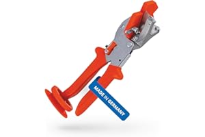 Original LÖWE Dichtungsprofilschere 4.104/VR mit zwei Anschlagwinkeln für den professionellen Einsatz im Fensterbau - Profilschere mit V-Schnitt zum Ausklinken von Dichtungsprofilen an Außenecken