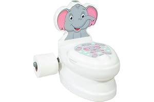 DEALBERRY Kids Potty Training Toilet Seat | Toilet Potty with Flush Sound & Light | Portable Easy Clean Removable Pot & Seat | Toddler Potty Toilet | Educational Toddler Travel Essentials | One Size