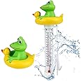 Pool Thermometer, Water Temperature Thermometer with String, Swimming Pool Thermometer, Shatter Resistant, Floating Thermometer for Ice Bath, Spas, Hot Tubs, Aquariums (Frog)