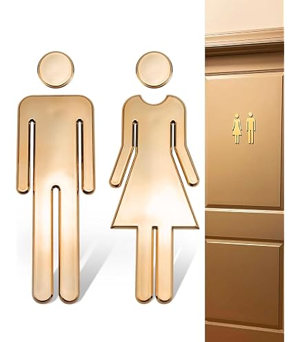 Toilettenschild Aus Edelstahl – Selbstklebend, Wetterfest & In 3 Varianten