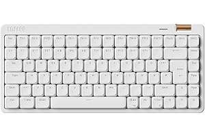 ‎LOFREE Flow Lite84 Tasten Low Profile Mechanische Tastatur (Deutsches Layout QWERTZ) - Kabellos Bluetooth/2.4G/Kabel, Swappable mit Specter Linearen Switches, Wiederaufladbar - Für Win&Mac (Weiß)