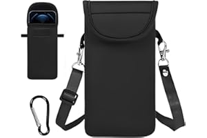 ClcIosis Handy Tasche Universal Handysocken, Tragbarer Wasserdichter Handytasche mit Umhängeband, Damen Handytaschen für Smartphones 6,5 Zoll, Multifunktionale Handy Hülle 17,7 x 8,5 cm Innenmaße