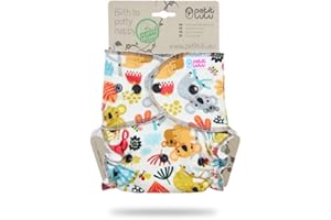 Couche Lavable Classique Petit Lulu | Taille Unique | Fermeture à Pressions | Fluffy Organic | Réutilisable & Lavable | Fabriqué en Europe (Frisky Koalas)